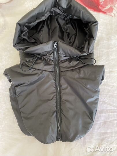 Капор женский, капюшон съемный, манишка