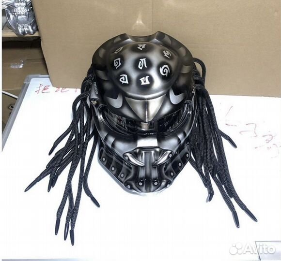 Мото шлем хищник чужой