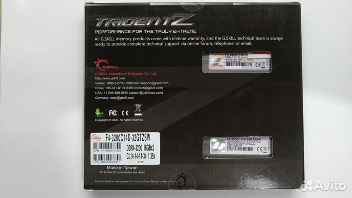 DDR4 G.skill 3200 MHz 8GBx2 16GBx2 новые +сц B-Die