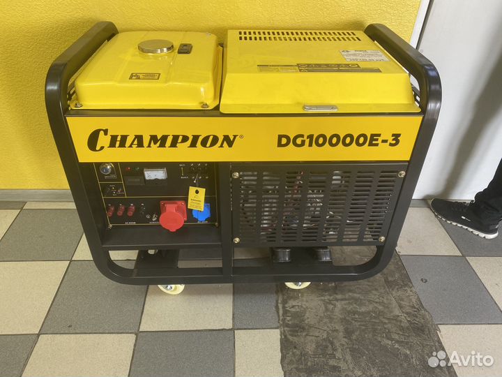 Дизельный генератор 12.5 квт Champion DG10000E-3