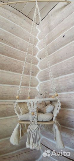Качель детская в технике макраме
