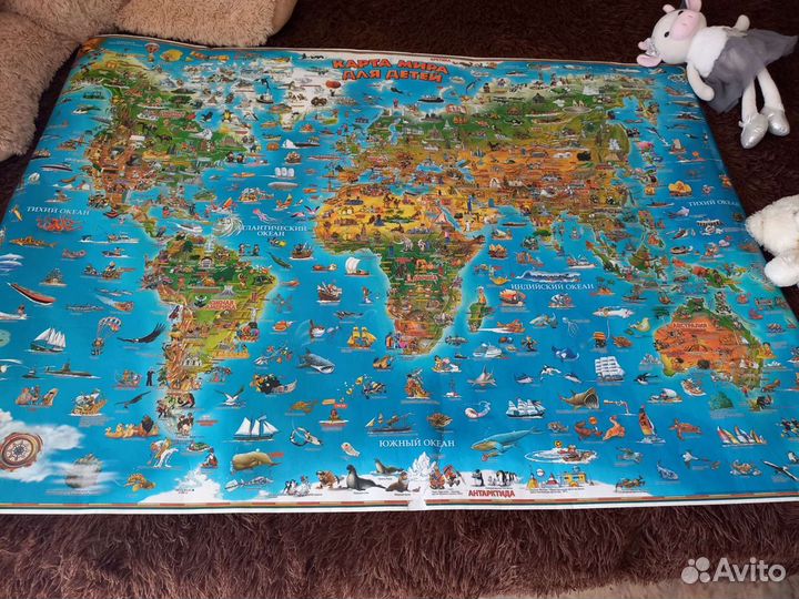 Детская карта мира