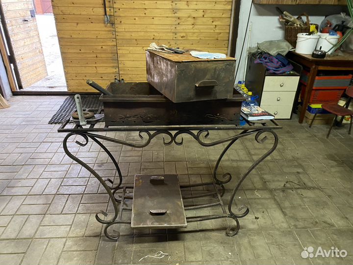 Мангал+коптильня