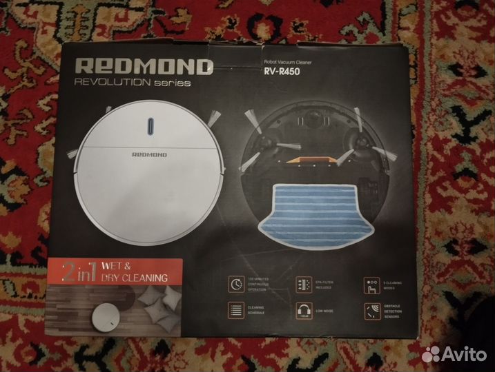 Робот пылесос redmond rv r450