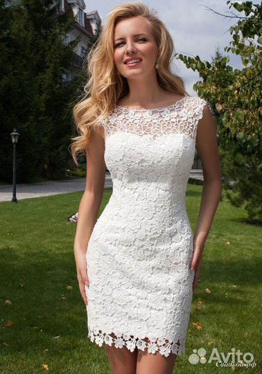 Белое платье кружевное