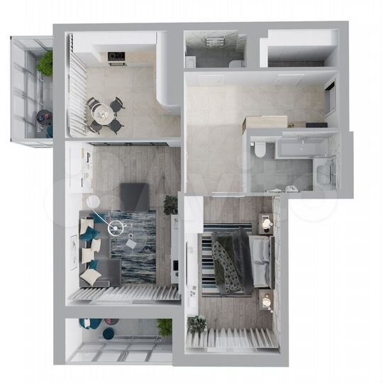 2-к. квартира, 70 м², 2/5 эт.