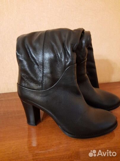 Сапоги демисезонные, 39 размер, натуральная кожа