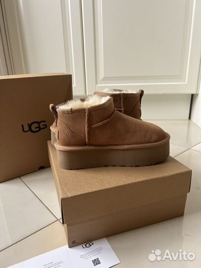 Угги жен Ugg Classic Ultra Mini Platform Chestnut