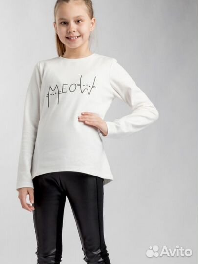 Лонгслив для девочки 134-140