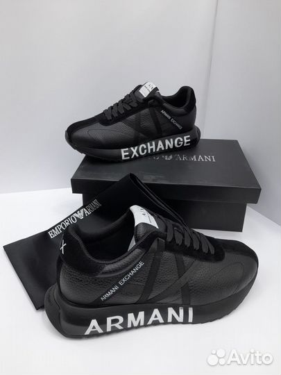 Кроссовки Armani мужские черные белым