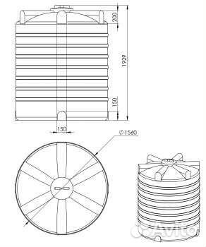 Емкость для технических жидкостей кр-3000