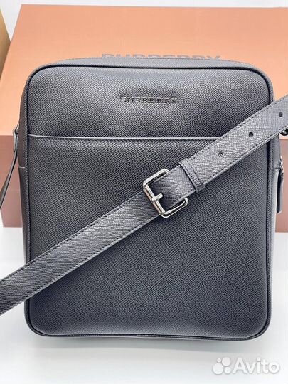 Сумка через плечо burberry натуральная кожа мужска