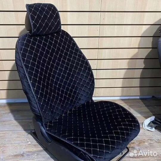 Чехлы-накидки на сиденья, 2 шт. Алькантара