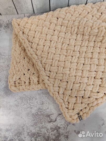 Плюшевый плед детский ручной работы