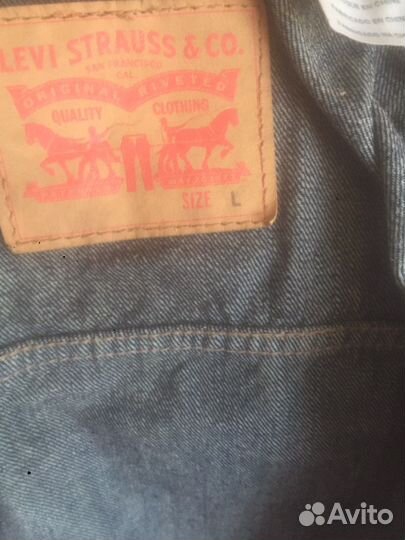 Джинсовая куртка мужская levis размер l