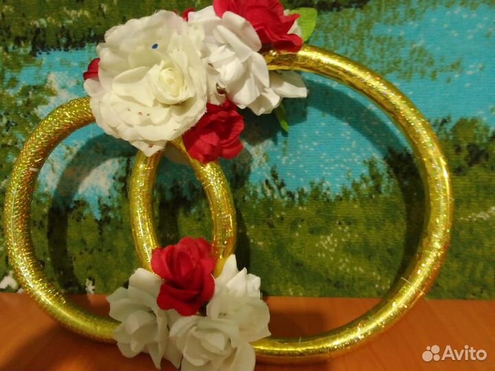 Кольца на машину свадебные