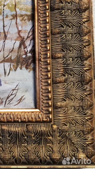 Зимний пейзаж маслом на холсте