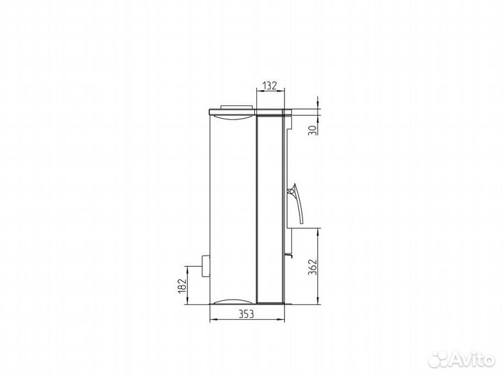 Печь alvesta II серый/стеатит (Thorma)