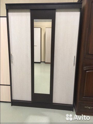 Шкаф-купе 1.3 м Бася венге/дуб атланта