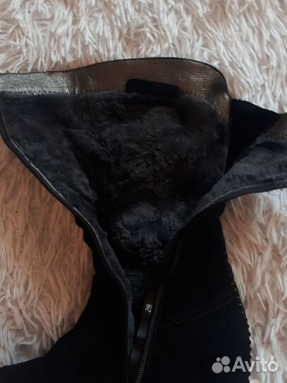 Сапоги женские натуральная замша 37