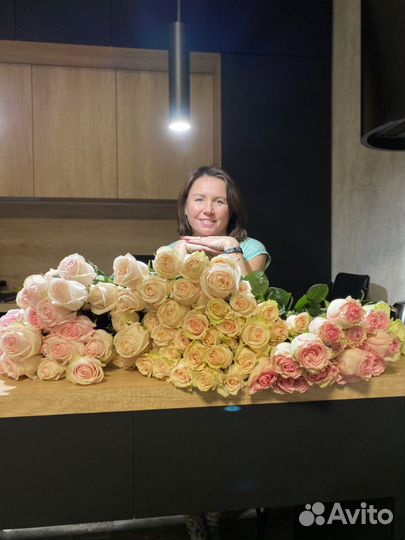 Цветы Букеты из Эквадорской 15, 25, 51, 101 розы