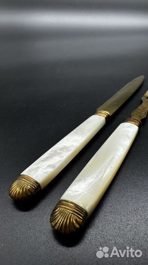 Набор десертных приборов перламутр