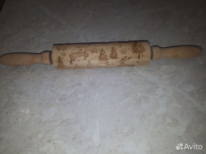 Скалка для теста с рисунком