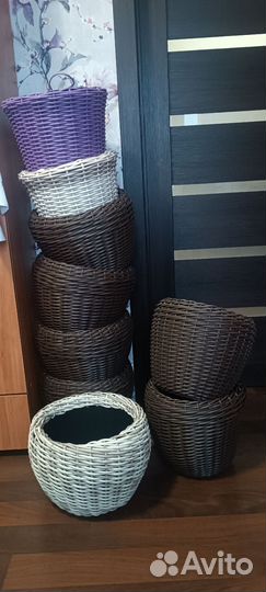 Кашпо из ротанга 12 литров