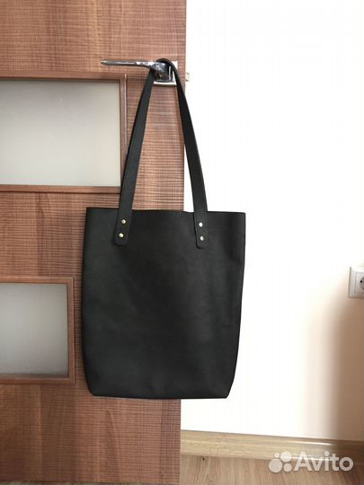 Шопер натуральная кожа черный для Juljia