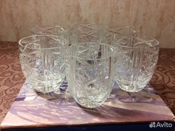 Рюмки хрустальные СССР подарочный набор