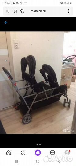 Трехместная коляска