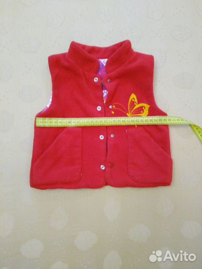Флисовый жилет для девочки(74 р-р)