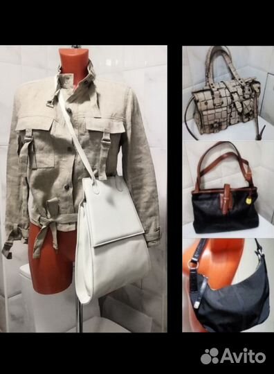 Сумка кожа рюкзак портфель винтаж клатч кроше