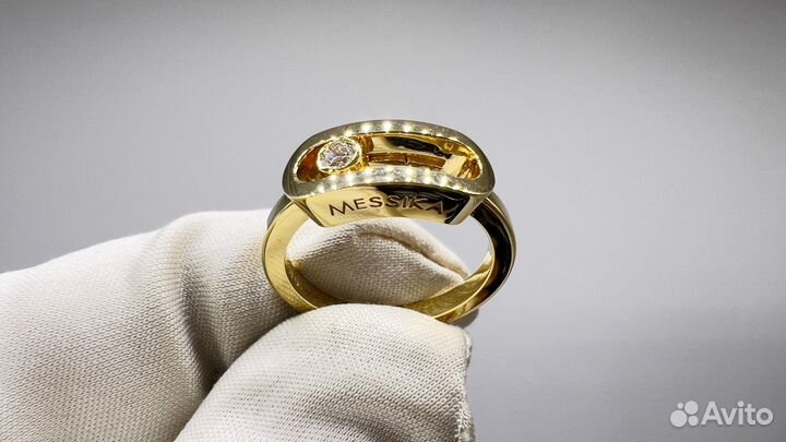 Messika кольцо золотое move uno 1 бриллиант