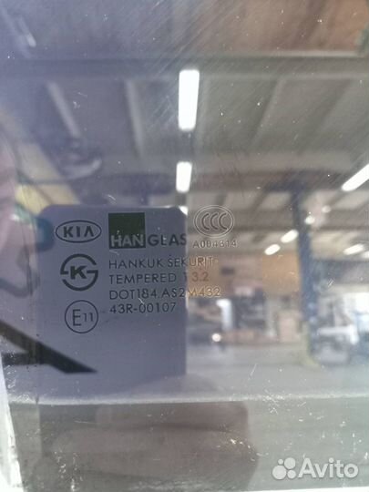 Стекло заднее правое Kia Cerato 1