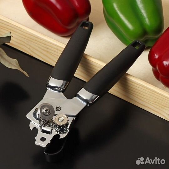 Нож консервный Доляна «Элим», 20 см, цвет чёрный