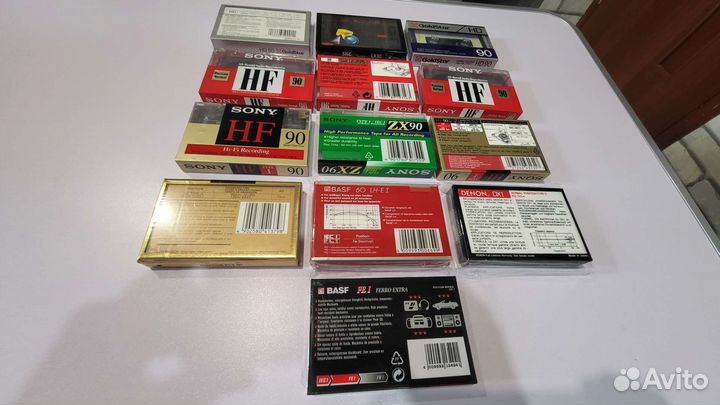 Запечатанные аудиокассеты Basf Sony Denon SKC