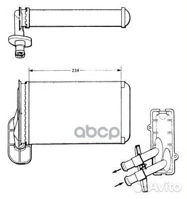 Радиатор печки VW Golf, Audi A3 96 58622 NRF