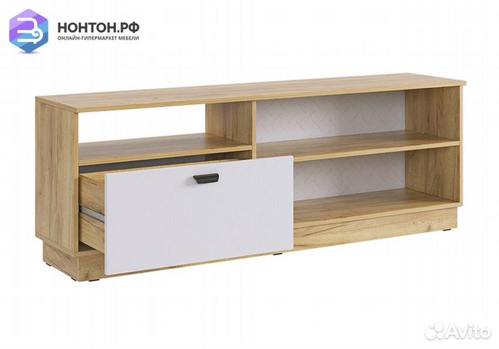 Тв-тумба Моди дуб крафт золотой / белое дерево