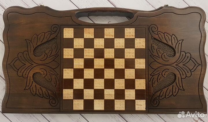 Нарды новые резные Звезда, Скорпион, бук