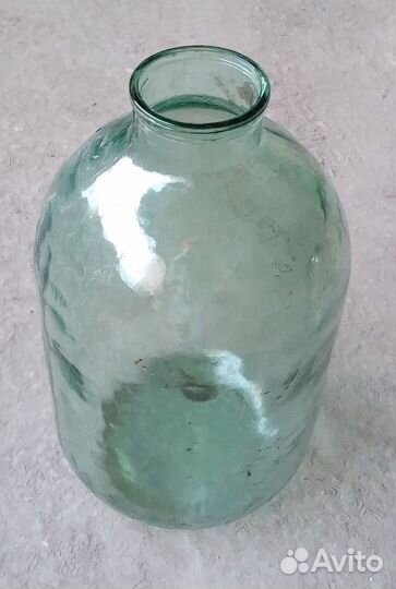 Бутыль 10 литров СССР Толстое стекло Широкое горло