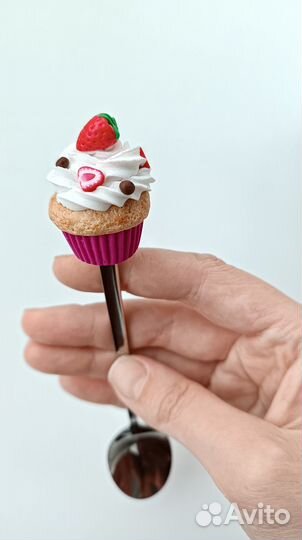 Кружка с ложечкой авторская ручной работы