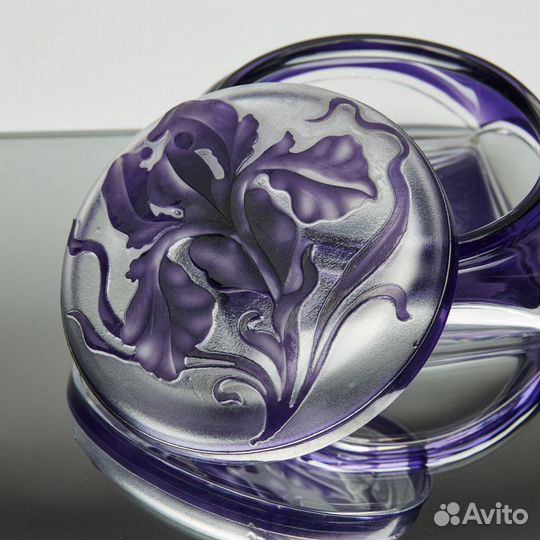 Хрустальная бонбоньерка Val-Saint-Lambert