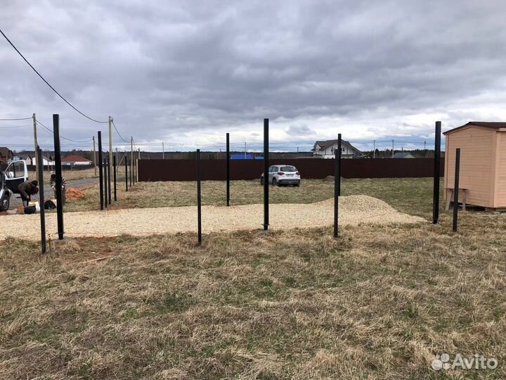 Заборные сваи с установкой