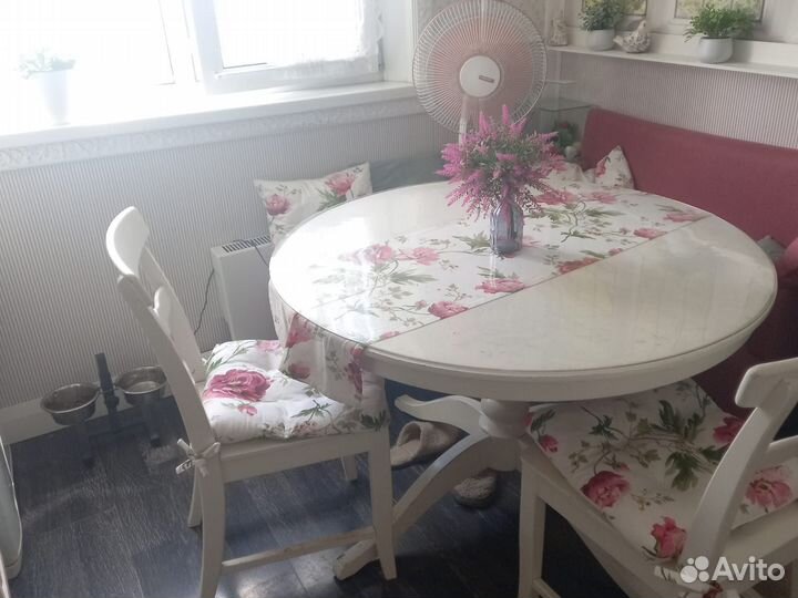 Стол Икея ingatorp+ 4 стула