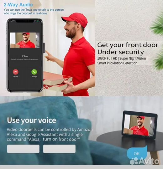 Видеодомофон беспроводной