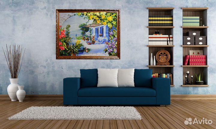 Картины лентами - Девочка Лето, Гортензия, Букет