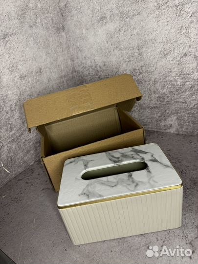 Новая салфетница из эко кожи / мрамор