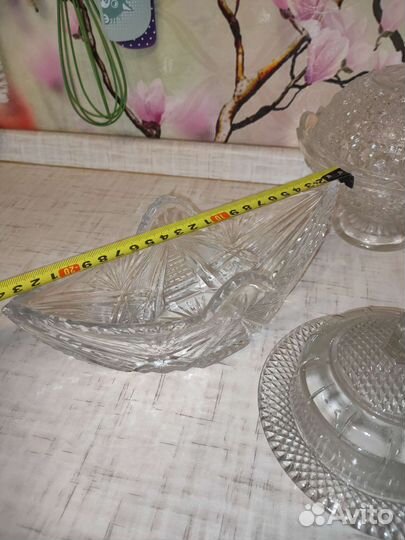 Хрустальная ваза/ладья/конфетница/салатник