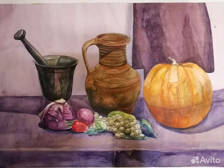 Картины акварель, графика, композиция, батик